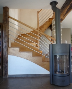 Escalier contemporain - Emard-Bois-Menuisier-Escalier